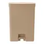 CAMELO/CINZA - LIXEIRA DUPLA COM PEDAL 30 L TRIUM