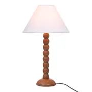 LUMINÁRIA DE MESA TORNIO C/CUP A - NOZES/BRANCO - Foto 2