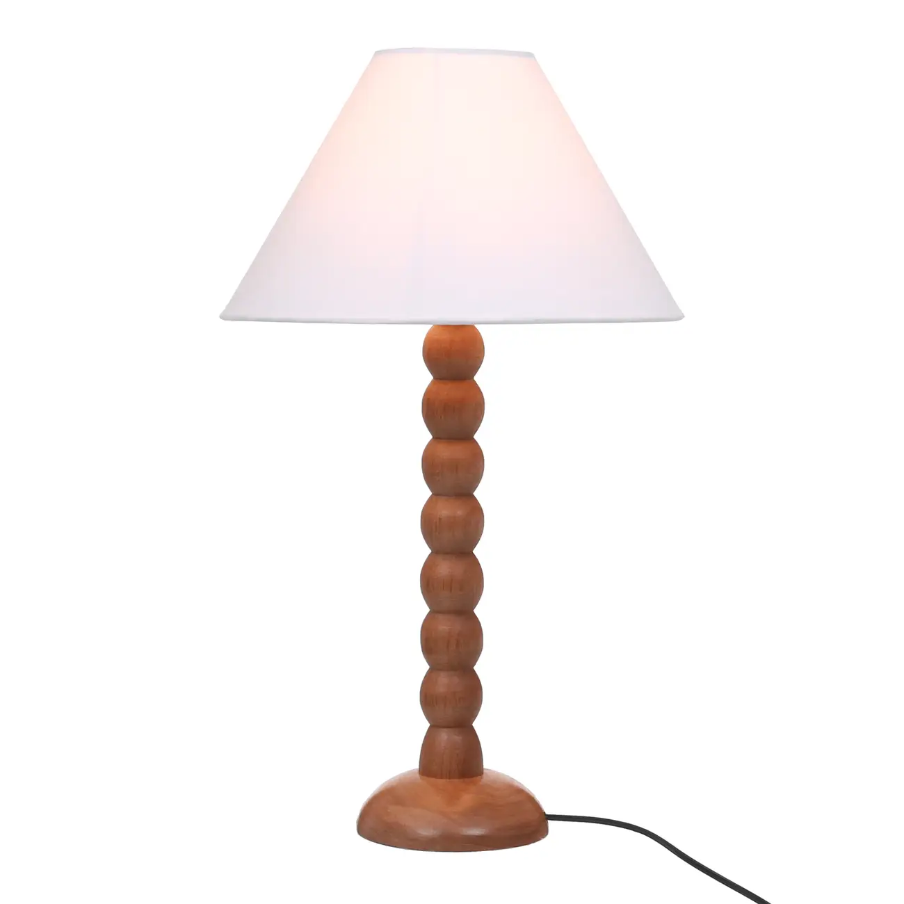 LUMINÁRIA DE MESA TORNIO C/CUP A - NOZES/BRANCO - Foto 2