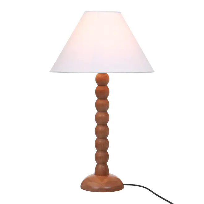 LUMINÁRIA DE MESA TORNIO C/CUP A - NOZES/BRANCO - Foto 2