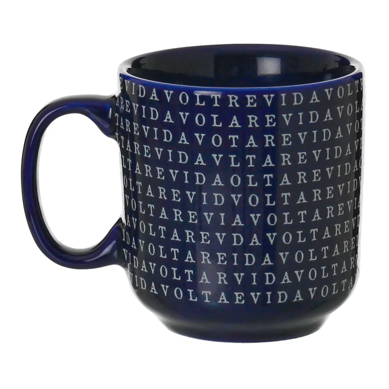 CANECA 300 ML TUDO OU TUDO - AZUL COBALTO/BRANCO - Foto 2