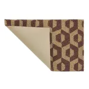CAPACHO 40 CM X 60 CM LADRILHAR - BEGE/MARROM - Foto 3
