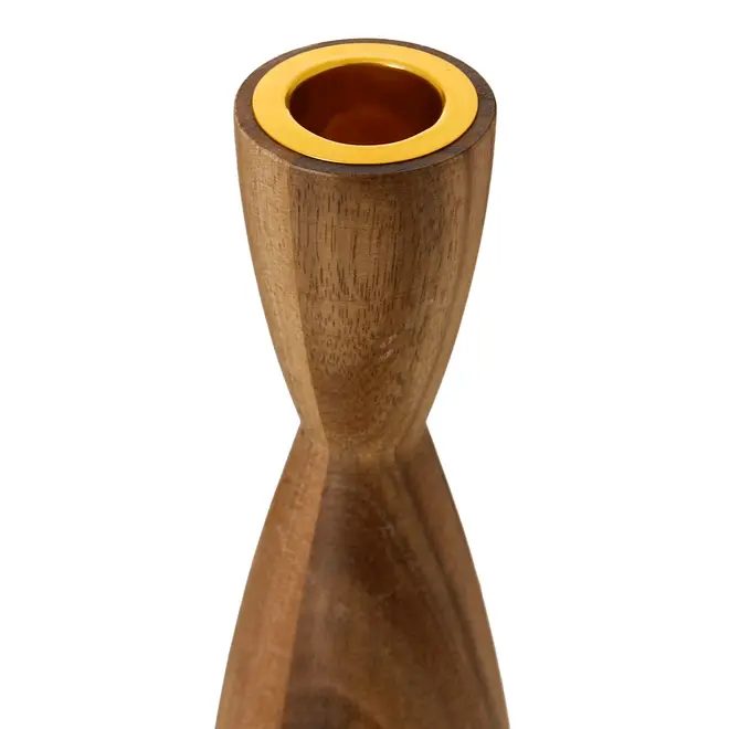 SUPORTE VELA/CASTIÇAL 17 CM ACÁCIA - ACÁCIA/OURO - Foto 5
