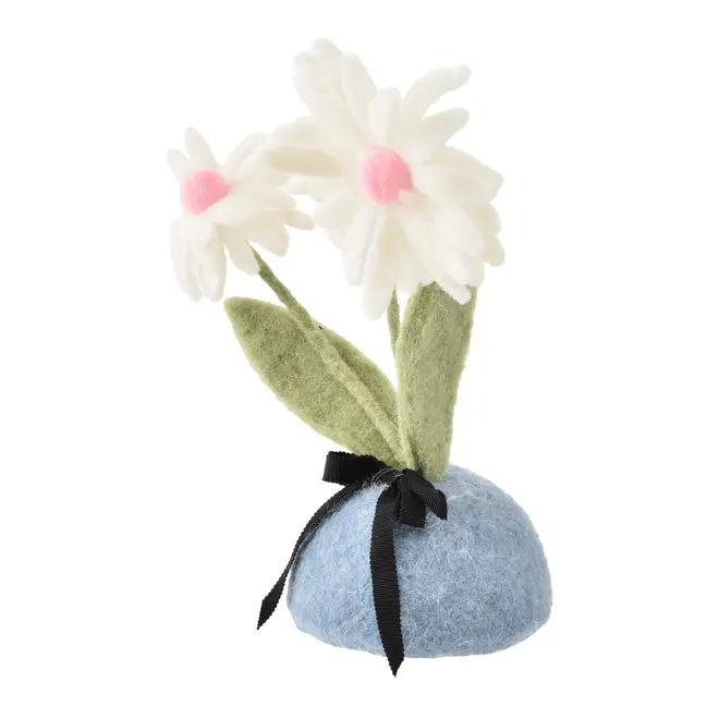 ADORNO VASO FLOR 23 CM PASCOQUETTE - VIN ROSE/BLEU CENDRÉ - Foto 2