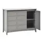 CÔMODA 4 GAVETAS/1 PORTA 1,22 M X 50 CM MON DIEU - GRIS BRULÉ - Foto 8