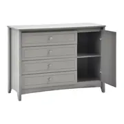 CÔMODA 4 GAVETAS/1 PORTA 1,22 M X 50 CM MON DIEU - GRIS BRULÉ - Foto 8