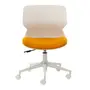 CADEIRA HOME OFFICE ZIPZ - BRANCO/SORBET DE MANGA - Foto 2