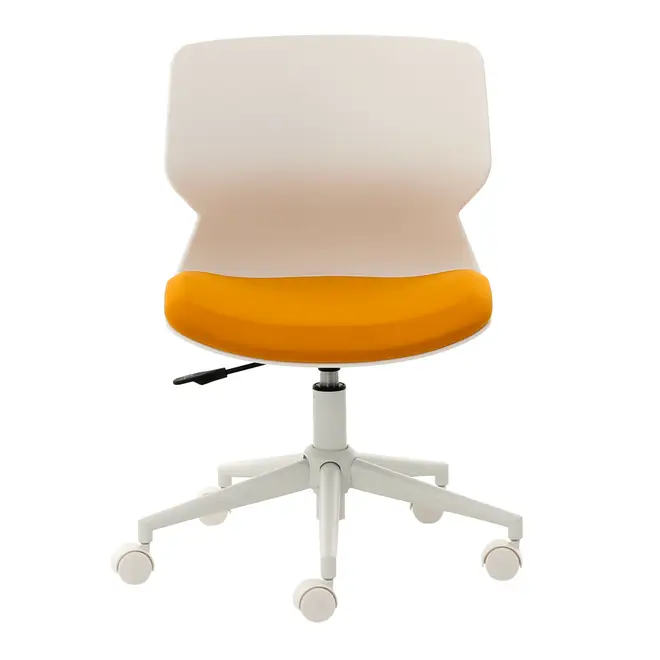 CADEIRA HOME OFFICE ZIPZ - BRANCO/SORBET DE MANGA - Foto 2