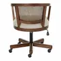 CADEIRA HOME OFFICE COM PALHINHA ATENA - NOZES/BEGE - Foto 5