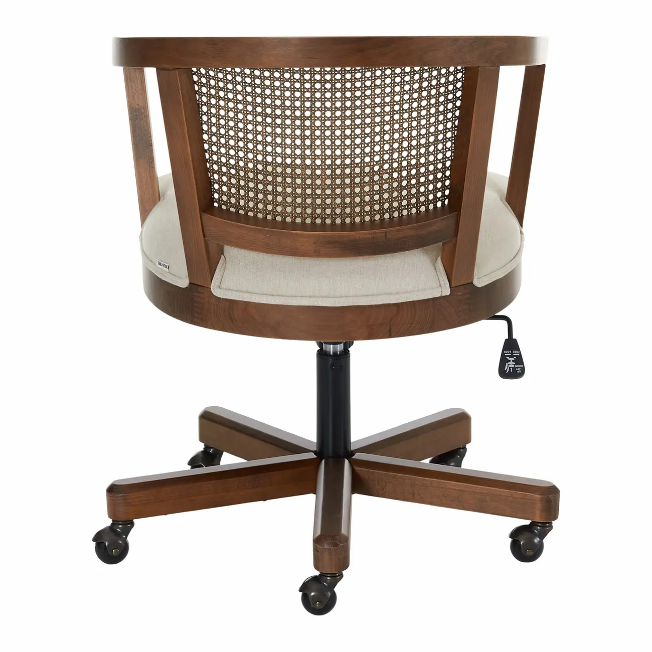CADEIRA HOME OFFICE COM PALHINHA ATENA - NOZES/BEGE - Foto 5