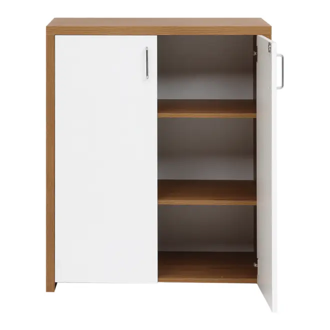 ARMÁRIO PARA ESCRITÓRIO MÉDIO 2 PORTAS BOSS - OAK TAMMI/BRANCO - Foto 3