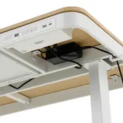 MESA DE ESCRITÓRIO REGULÁVEL E ELÉTRICA 1 GAVETA 1,18 M X 60 CM ELEVATION PLUS - BRANCO/CARVALHO - Foto 14