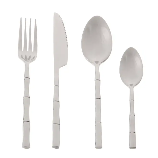 FAQUEIRO 24 PEÇAS PARA 6 PESSOAS TAQUARA STEEL LUXY - INOX - Foto 1