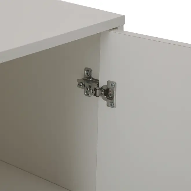 ARMÁRIO PARA ESCRITÓRIO BAIXO 1 PORTA LIN - BRANCO/NOZES - Foto 5