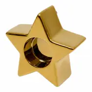 SUPORTE VELA ESTRELA 4 CM FINE FESTIVITY - OURO - Foto 1