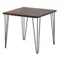 MESA DE JANTAR MESA 80 CM X 80 CM ZAHARA - PRETO/NOZES RÚSTICO - Foto 41