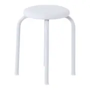 BANQUINHO EMPILHÁVEL TUBULAR - BRANCO/BRANCO - Foto 3