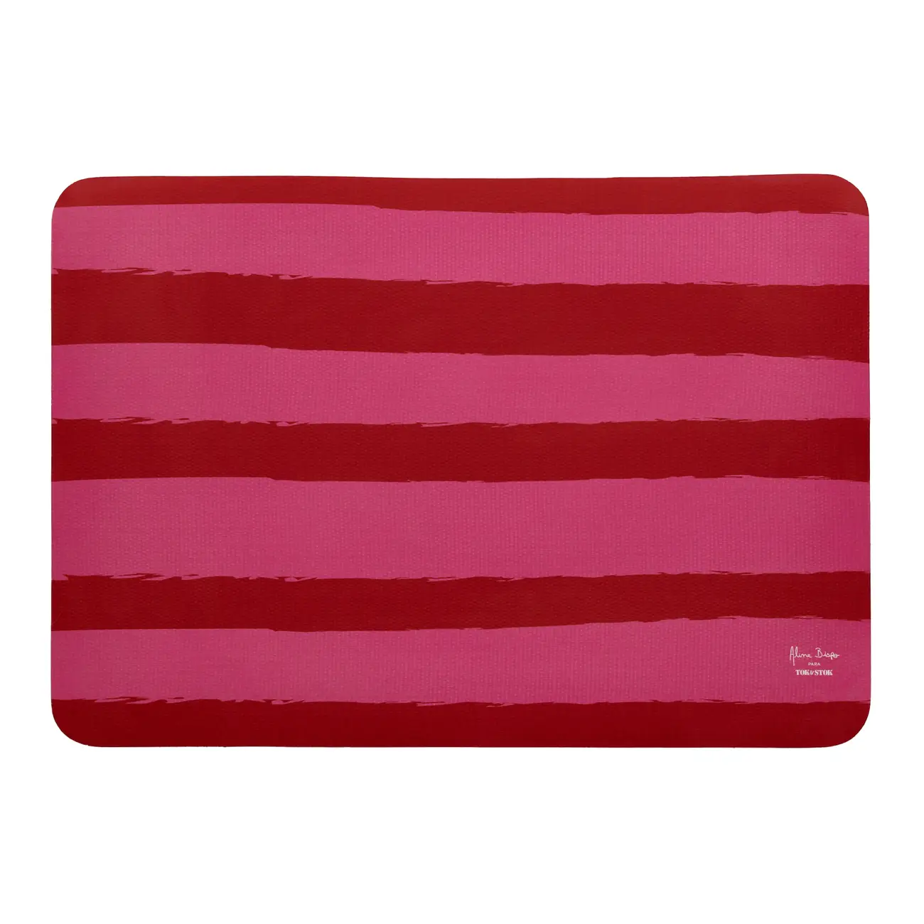 LUGAR AMERICANO 42 CM X 30 CM CAMINHOS DO SOL LIST - VERMELHO/MULTICOR - Foto 1