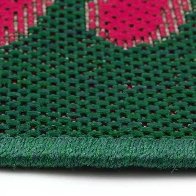 TAPETE 2 M X 2,50 M CAMINHOS DO SOL - VERDE/ROSA - Foto 5