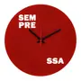 RELÓGIO DE PAREDE TUDO OU TUDO SEM PRESSA 35 CM - VERMELHO/PRETO - Foto 1