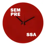 RELÓGIO DE PAREDE TUDO OU TUDO SEM PRESSA 35 CM - VERMELHO/PRETO - Foto 1