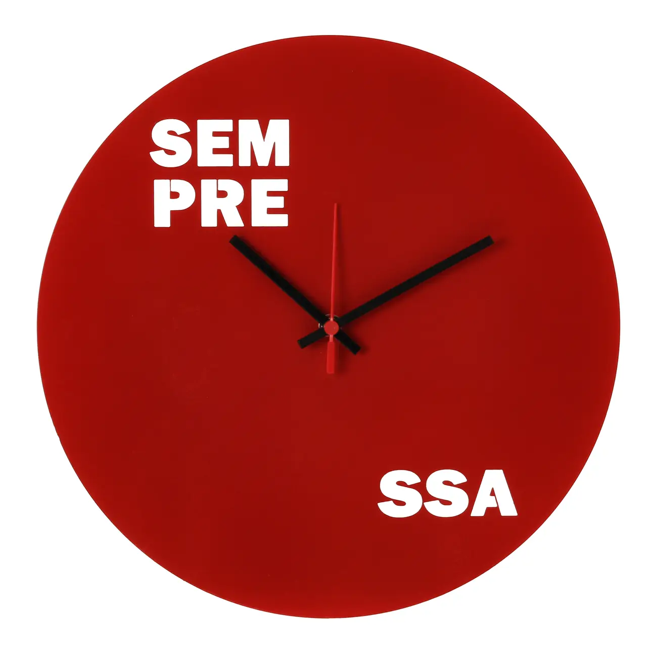 RELÓGIO DE PAREDE TUDO OU TUDO SEM PRESSA 35 CM - VERMELHO/PRETO - Foto 1