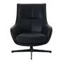 POLTRONA GIRATÓRIA BERGEN JOY - PRETO/PRETO - Foto 1