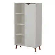 ARMÁRIO PARA ESCRITÓRIO ALTO 1 PORTA LIN - BRANCO/NOZES - Foto 2