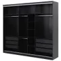 ESTRUTURA DE GUARDA-ROUPA DE CASAL 3 PORTAS FRIZ - PRETO - Foto 2