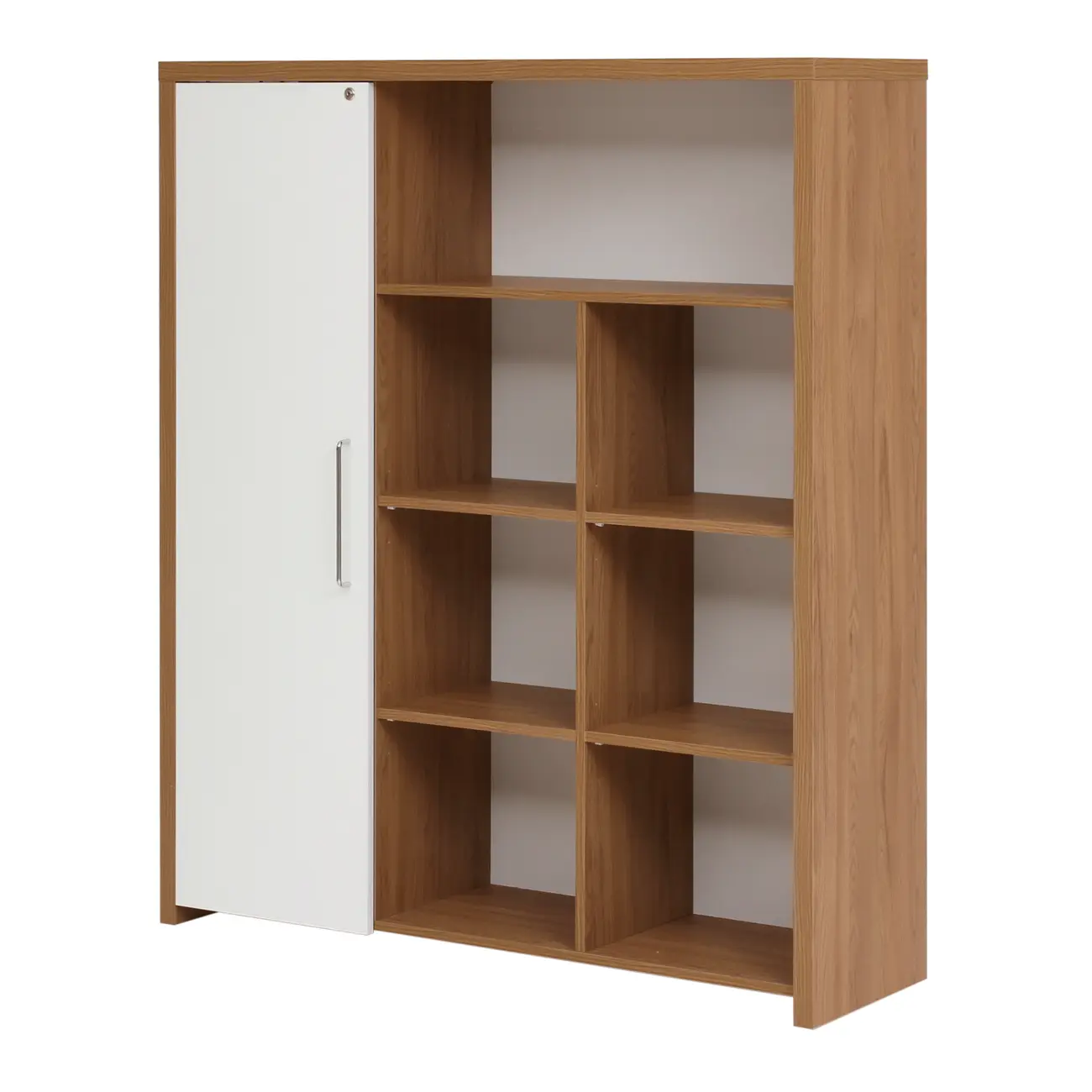 CONJUNTO ARMÁRIO 3 PORTAS C/ESTANTE BOSS - OAK TAMMI/BRANCO - Foto 8