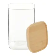 POTE 1,1 L BAMBOO BORUS QUADRADO - INCOLOR/BAMBU - Foto 3