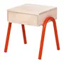 MESA DE CABECEIRA 1 GAVETA BOUNCE - LARANJA LED/NATURAL WASHED - Foto 5