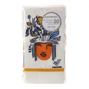 GUARDANAPO 39 CM X 39 CM PACOTE COM 20 PEÇAS MULHER PÁSSARO - AZUL HISTÓRICO/MULTICOR - Foto 3