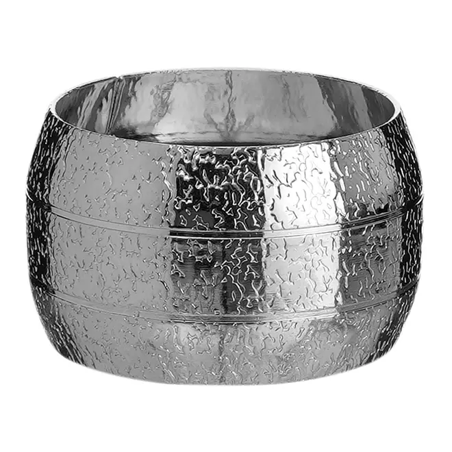 ARGOLA PARA GUARDANAPO CONJUNTO COM 4 PEÇAS ELLO - PRATA - Foto 4