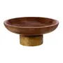 CENTRO DE MESA 28 CM BERWICK - NOZES/OURO VELHO - Foto 1