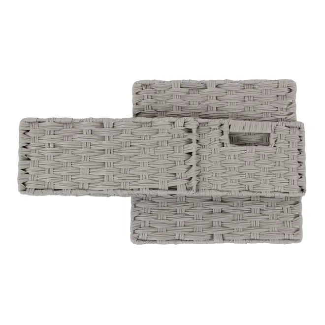 CESTO DOBRÁVEL 34 CM X 24 CM X 15 CM NID - CINZA PROVENCE - Foto 8