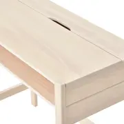 ESCRIVANINHA 90 CM X 45 CM WOOD FENCE - BRANCO LAVADO - Foto 7