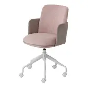 CADEIRA HOME OFFICE OBI - BRANCO/QUARTZO ROSA - Foto 1