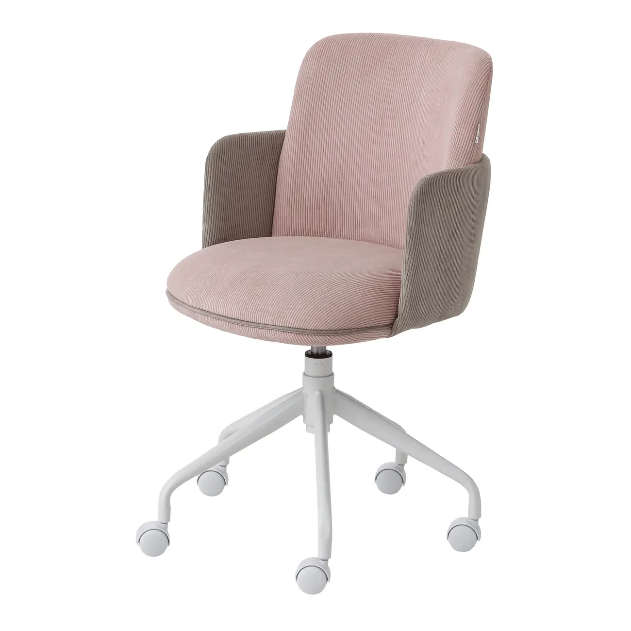CADEIRA HOME OFFICE OBI - BRANCO/QUARTZO ROSA - Foto 1