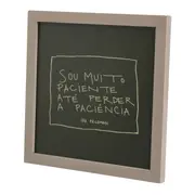QUADRO 22 CM 22 CM X 22 CM SOU MUITO PACIENTE - CAMELO/MUSGO - Foto 2