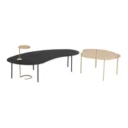 CONJUNTO MESA DE CENTRO/LATERAL PINGO II - PRETO/DOURO - Foto 2