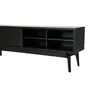 RACK 2 PORTAS DE CORRER 1,80 M X 40 CM COM PALHINHA ARES - EBANIZADO/PRETO - Foto 4