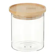 POTE REDONDO 400 ML BAMBOO BORUS - INCOLOR/BAMBU - Foto 1