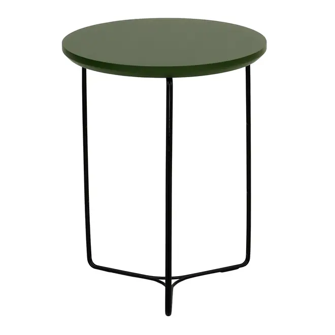 MESA LATERAL REDONDA 40 CM TRIQUET - PRETO/MUSGO - Foto 2