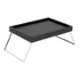 BANDEJA COM PÉ 48 CM X 35 CM ROXY - PRETO/CROMADO - Foto 3