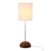 LUMINÁRIA DE MESA PILAR C/CUP R - CARVALHO/BRANCO - Foto 1