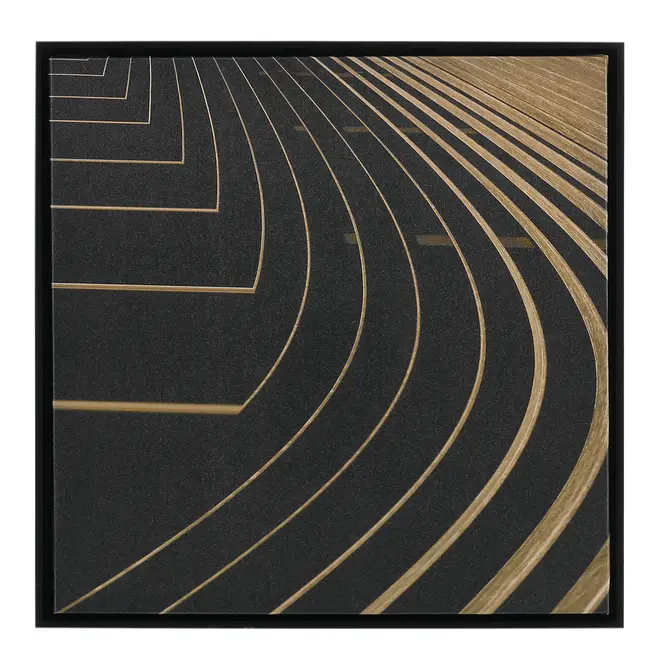 QUADRO 50 CM X 50 CM ORBIT - DOURO/PRETO - Foto 1