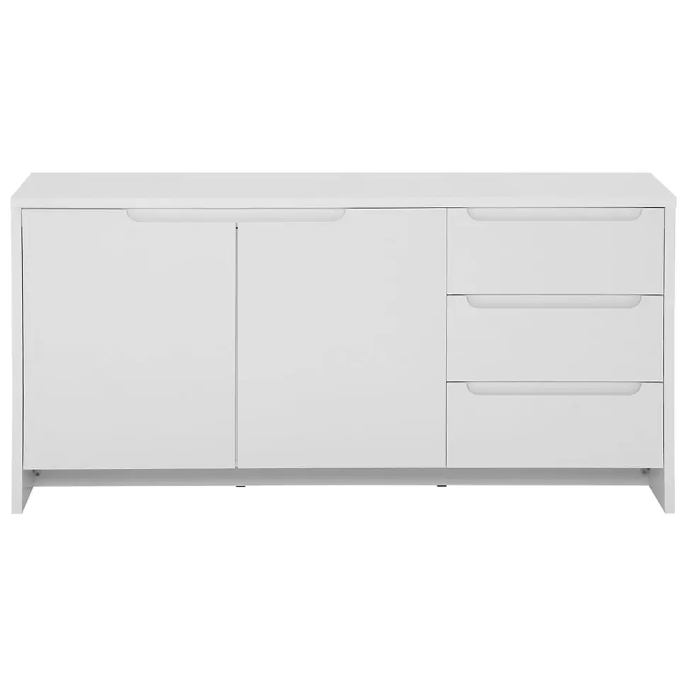 BUFFET 2 PORTAS/3 GAVETAS 1,60 M X 46 CM INDOOR - BRANCO/BRANCO - Foto 1
