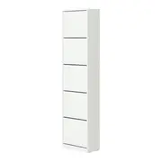 SAPATEIRA PAREDE 5 PORTAS BASCULANTES FAMILY THIN - BRANCO/BRANCO - Foto 2