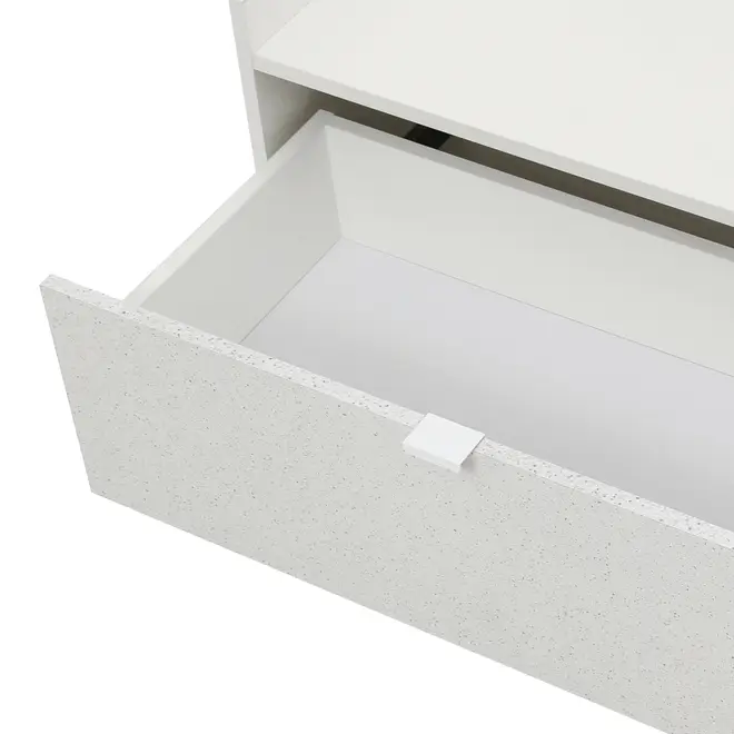 ARMÁRIO DE BANHEIRO 1 GAVETA 80 CM X 40 CM SLEEK - BRANCO/GRANILITE - Foto 7